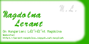 magdolna lerant business card